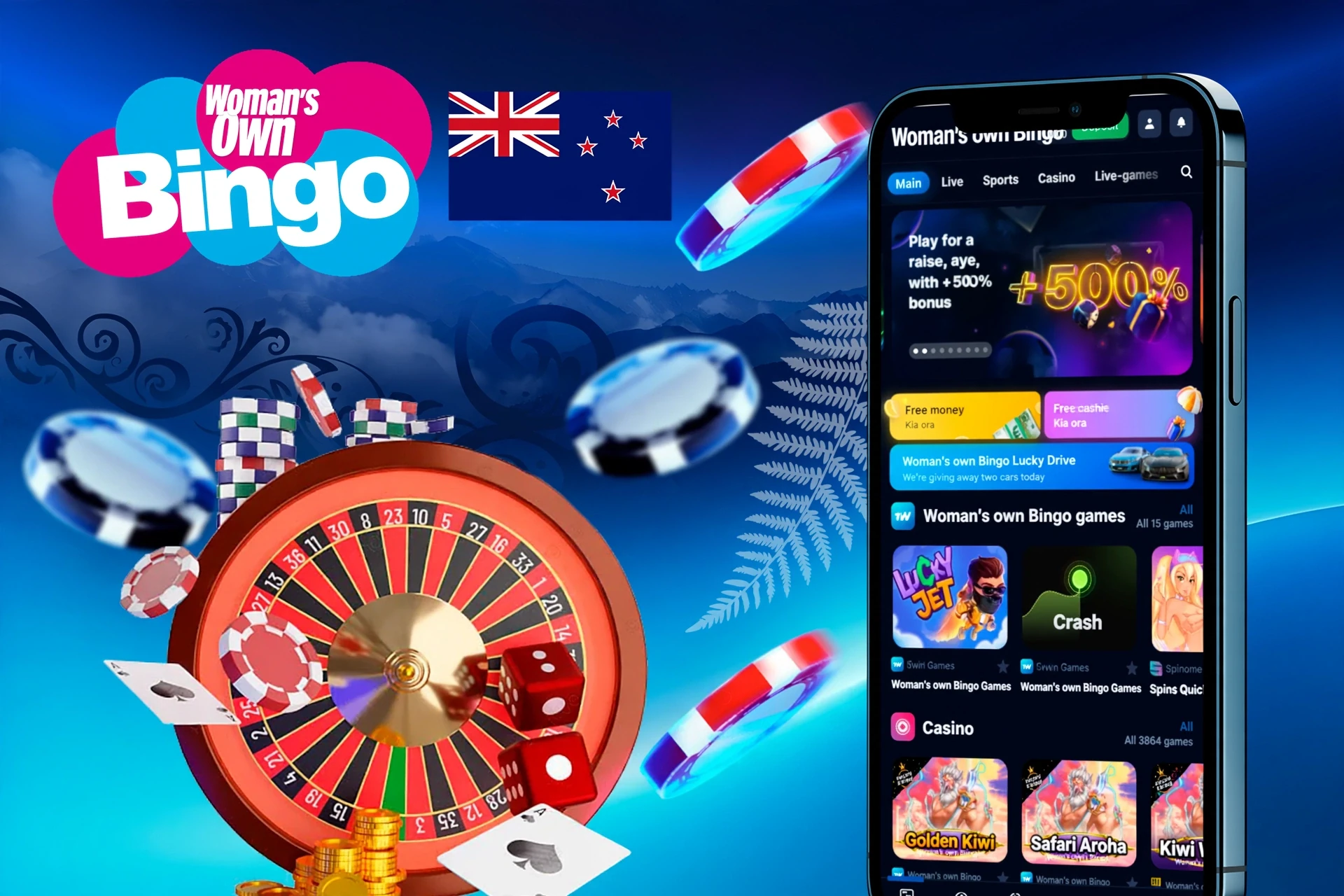 Mobile version of the 1Win app displayed on smartphones, offering quick access to various betting and gaming features